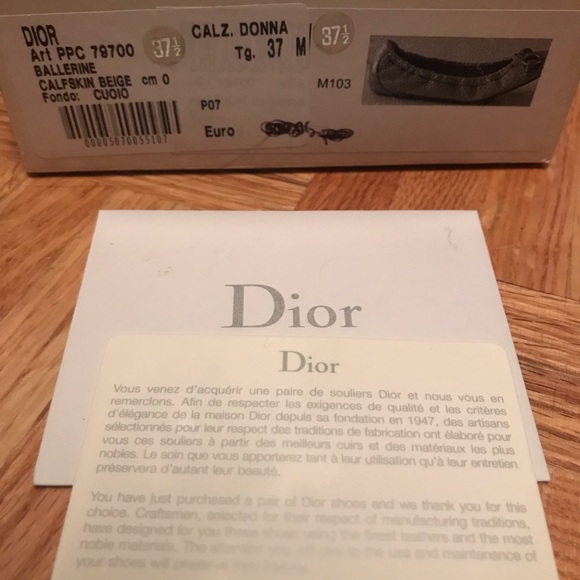 Christian Dior calf snake print Balleria flats - Picture 8 of 8